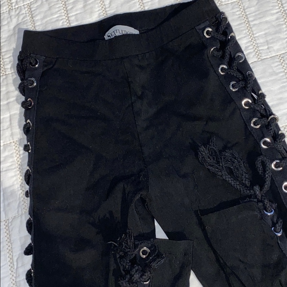 Black string pants - Picture 2 of 7